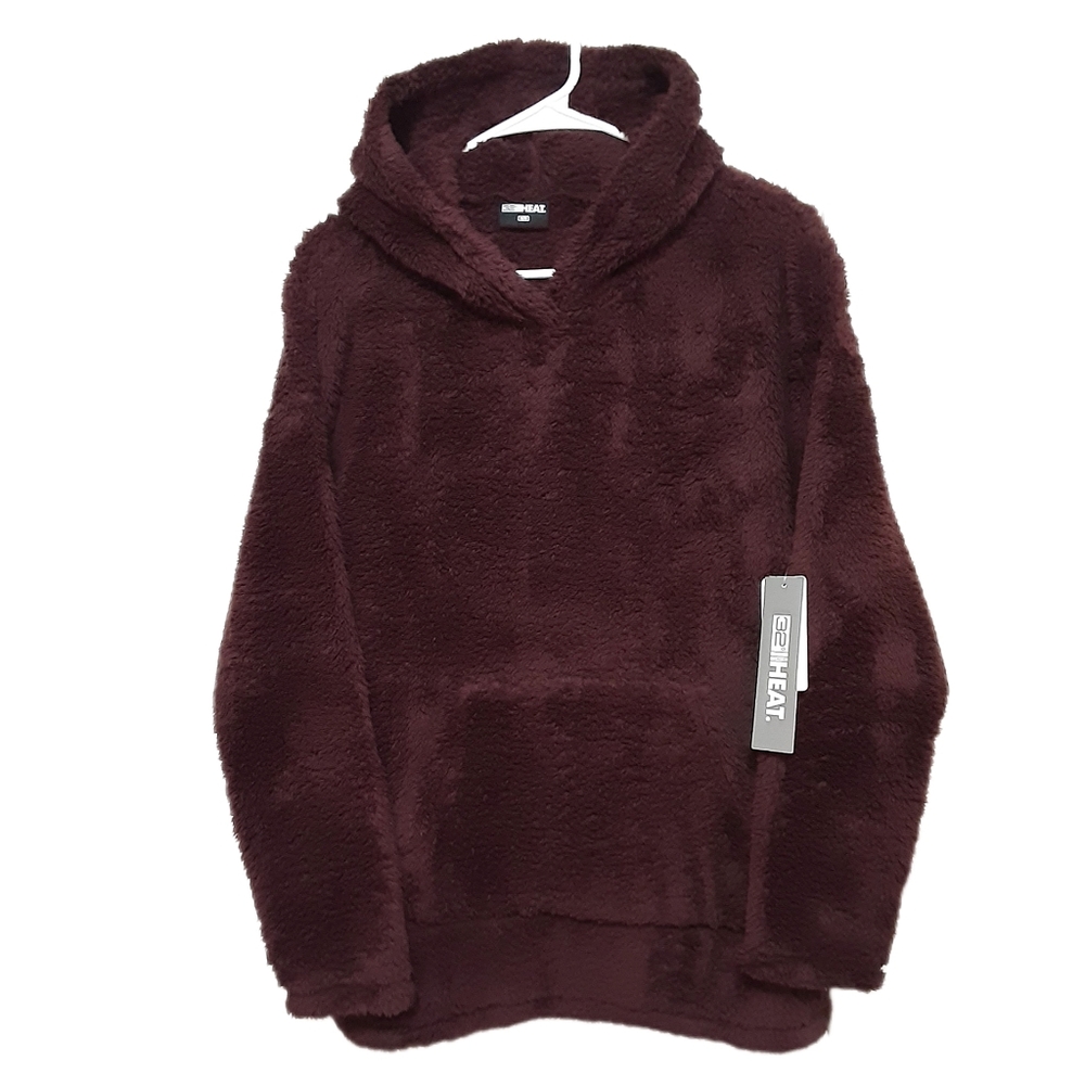 32 Degrees Sherpa Hooded Sweater Womens Large